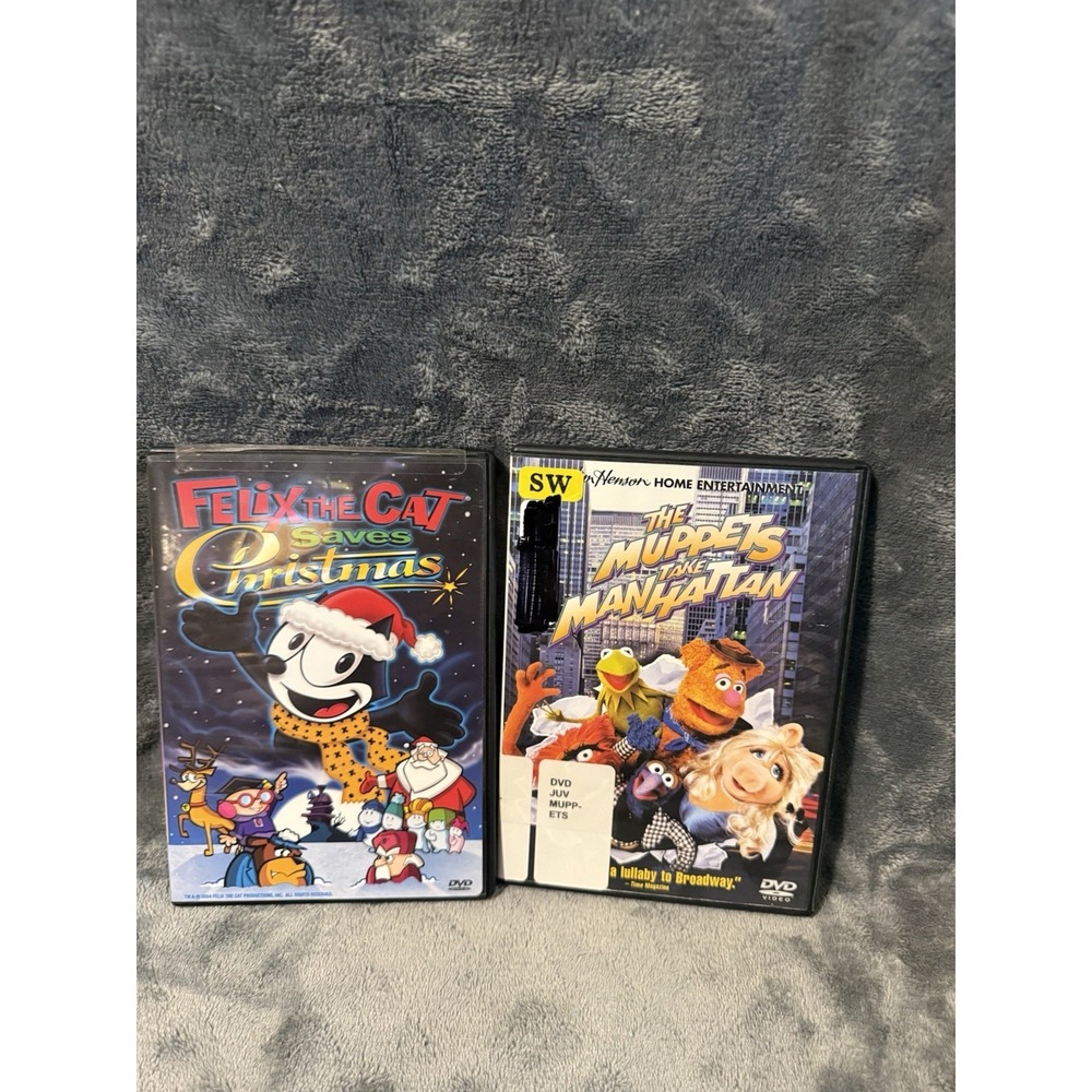 Lot Of two collectible DVD movies Cartoons Felix The Cat Muppets Take Manhattan